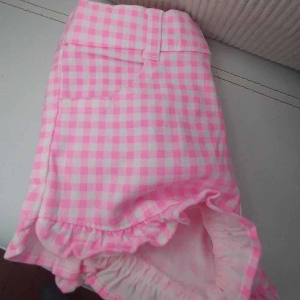 Pink Leopard Gingham Bundle 3-6M Heart Drama Queen Onesie Ruffle Pants Shorts - Picture 8 of 15